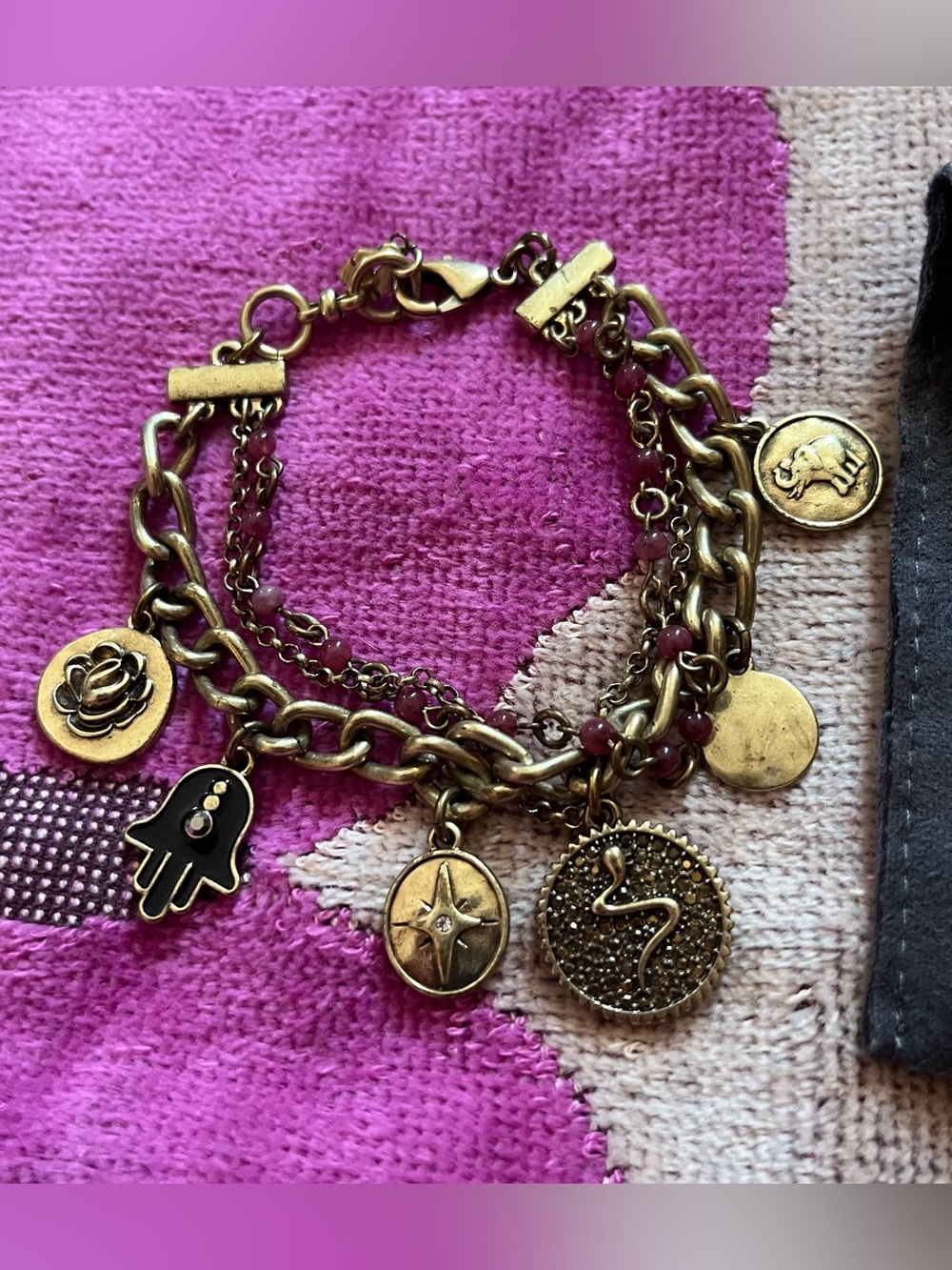 Lucky Brand Multi-Strand Good Luck Charm Bracelet